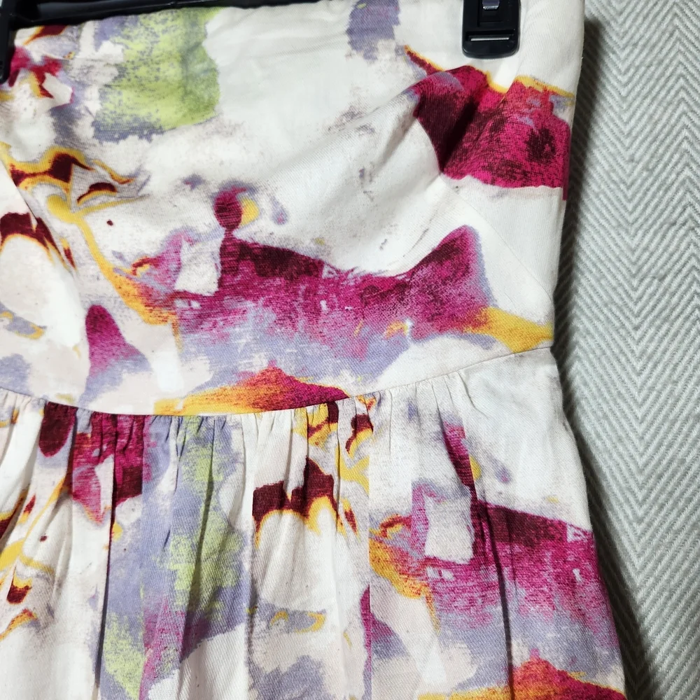 Banana Republic Floral Strapless Dress Size 2P New With Tags - Picture 11 of 12